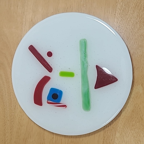 Fused glass artist plate - Picture 4 of 4